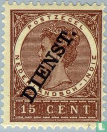 La Reine Wilhelmina, avec surcharge DIENST