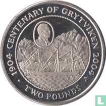 Géorgie du Sud et les îles Sandwich du Sud 2 pounds 2004 "100th anniversary of Grytviken"