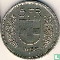 Switzerland 5 francs 1968