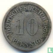 Empire allemand 10 pfennig 1876 (J)