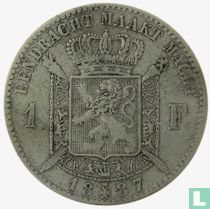België 1 franc 1887 (L. WIENER)