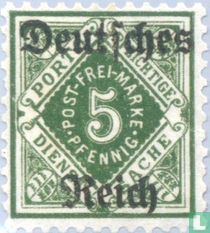 Dienstmarke mit Aufdruck
