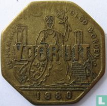 België 1 broodkaart "Vooruit Gent" 1880 (messing - A. Fisch - type 1)