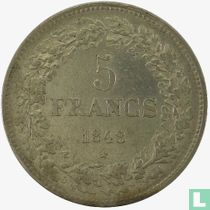 Belgium 5 francs 1848