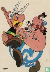 Asterix,Obelix und Idefix, die drei unzertrennlichen Freunden        