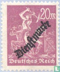 Overprint "Dienstmarke"