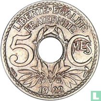 France 5 centimes 1922 (éclair)