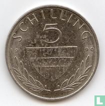 Autriche 5 schilling 1990