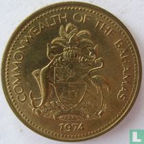 Bahama's 1 cent 1974 (zonder muntteken)