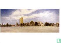 Panorama vanaf de vlakte van de voormalige bontweverij