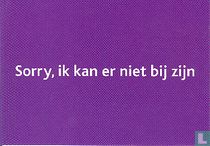 B040261 - UPC "Sorry, ik kan er niet bij zijn"