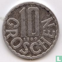 Austria 10 groschen 1989