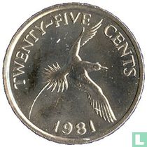 Bermuda 25 cents 1981