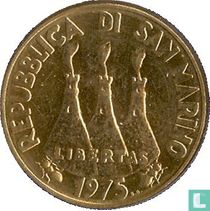 San Marino 20 lire 1975 "FAO - Bird feeding its nestlings"