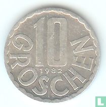 Austria 10 groschen 1982