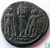 Empire romain Héraclée Anonyme Kleinfollis AE3 de Constantin Ier et son fils