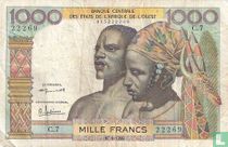 Stat Afr de l'Ouest. 1000 Francs