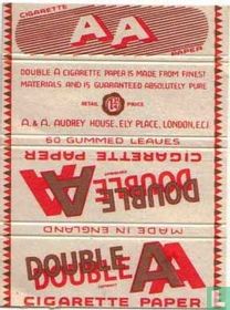 Double A rolling papers catalogue