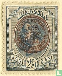 Carol I, with overprint