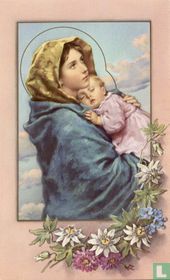 Mother with child in her arms.