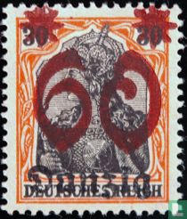 Germania mit Doppeldruck