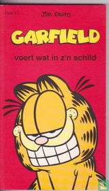 Garfield voert wat in zijn schild