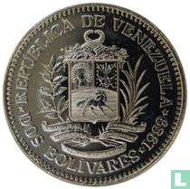 Venezuela 2 bolívares 1989 (type 1)