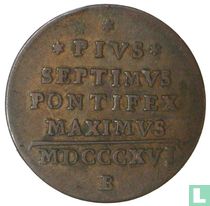 Papal States ½ baiocco 1816 (XVII B)
