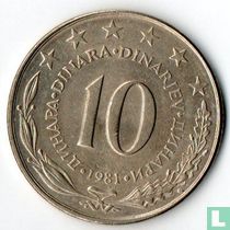 Yougoslavie 10 dinara 1981