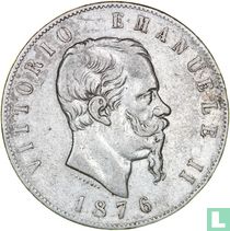 Italien 5 Lire 1876
