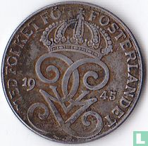 Suède 2 öre 1945