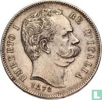 Italien 5 Lire 1878 (Umberto I)