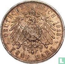 Beieren 5 mark 1913
